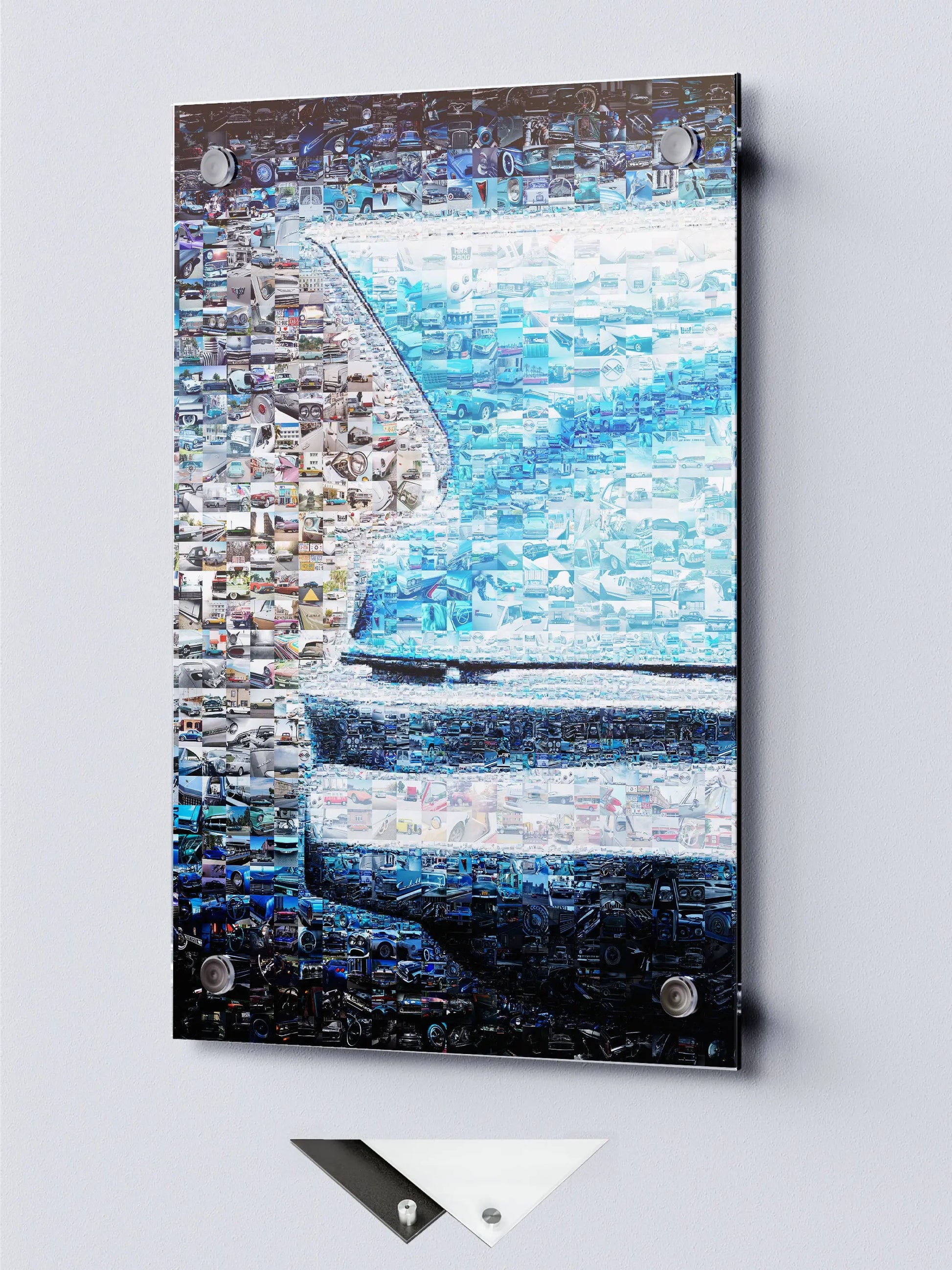 Stunning Mosaic Artwork of Vintage Cars and Audio Equipment - Perfect for Car Enthusiasts AtelierMosaics