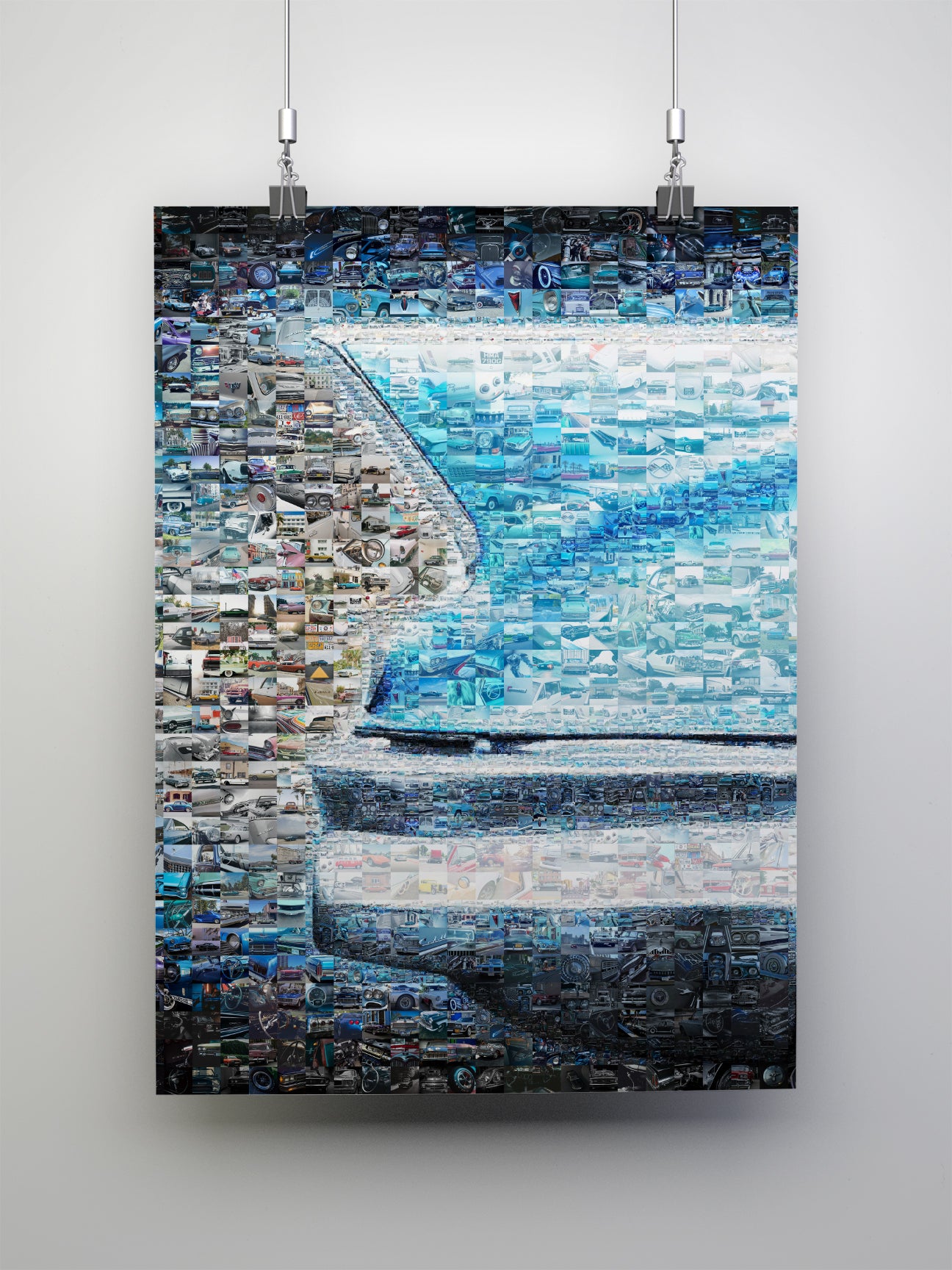 Stunning Mosaic Artwork of Vintage Cars and Audio Equipment - Perfect for Car Enthusiasts AtelierMosaics