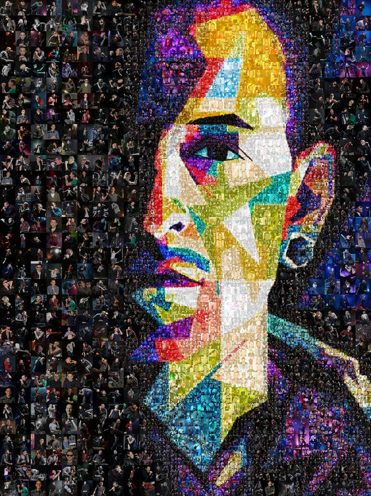 Vibrant Chester Bennington Mosaic Art - Linkin Park Tribute Wall Decor AtelierMosaics