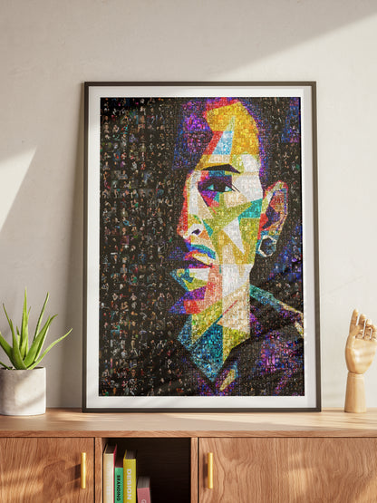 Vibrant Chester Bennington Mosaic Art - Linkin Park Tribute Wall Decor AtelierMosaics