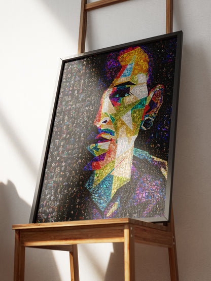 Vibrant Chester Bennington Mosaic Art - Linkin Park Tribute Wall Decor AtelierMosaics