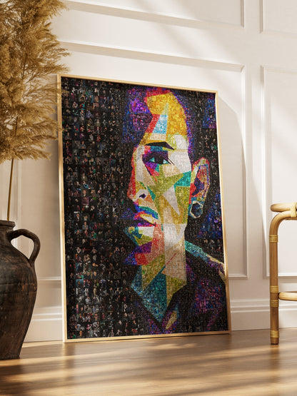 Vibrant Chester Bennington Mosaic Art - Linkin Park Tribute Wall Decor AtelierMosaics
