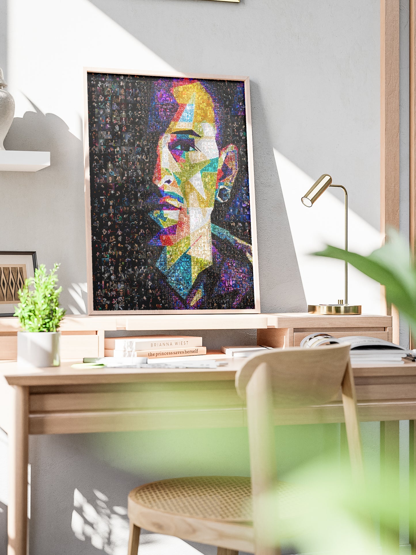 Vibrant Chester Bennington Mosaic Art - Linkin Park Tribute Wall Decor AtelierMosaics