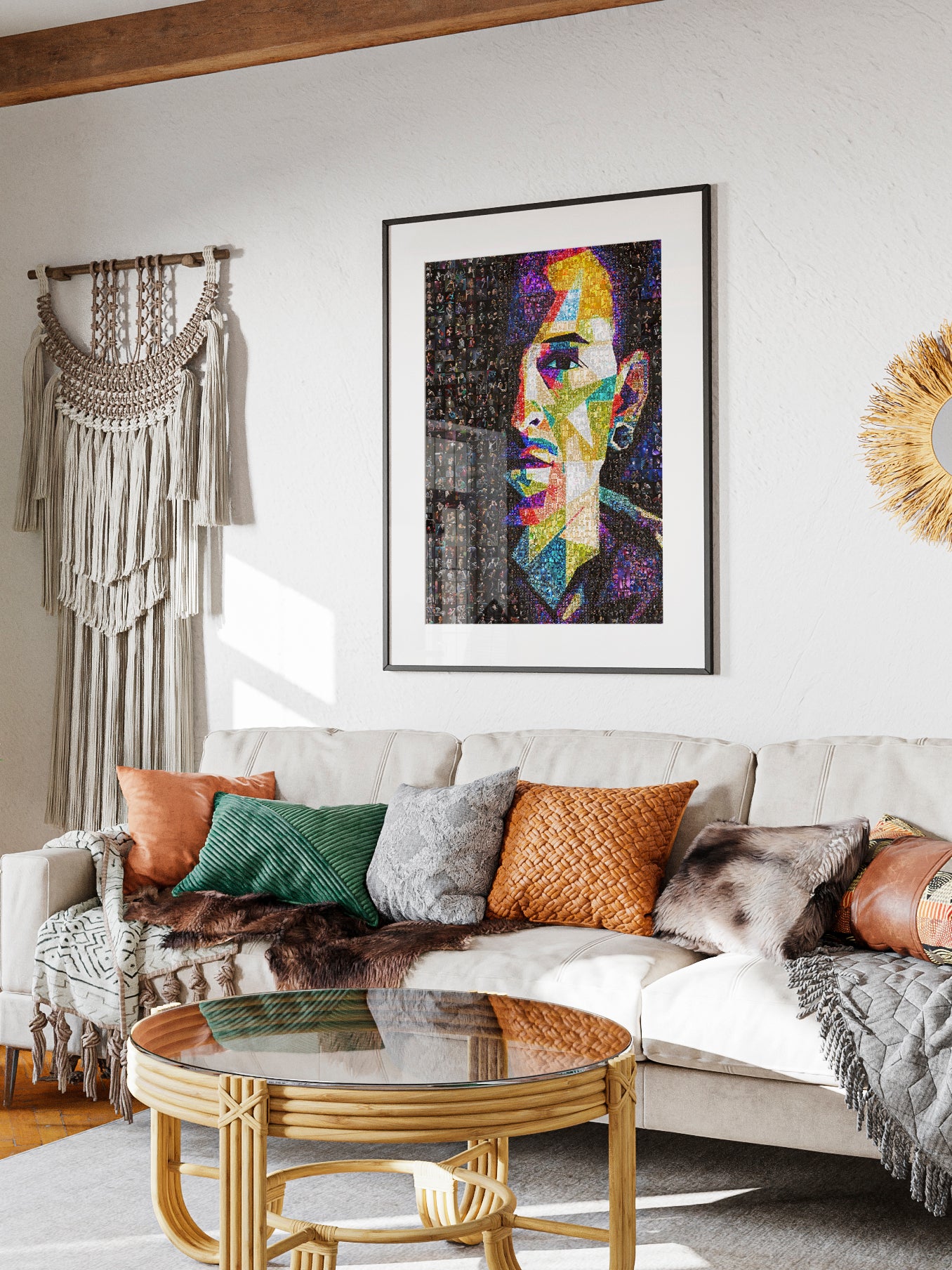 Vibrant Chester Bennington Mosaic Art - Linkin Park Tribute Wall Decor AtelierMosaics