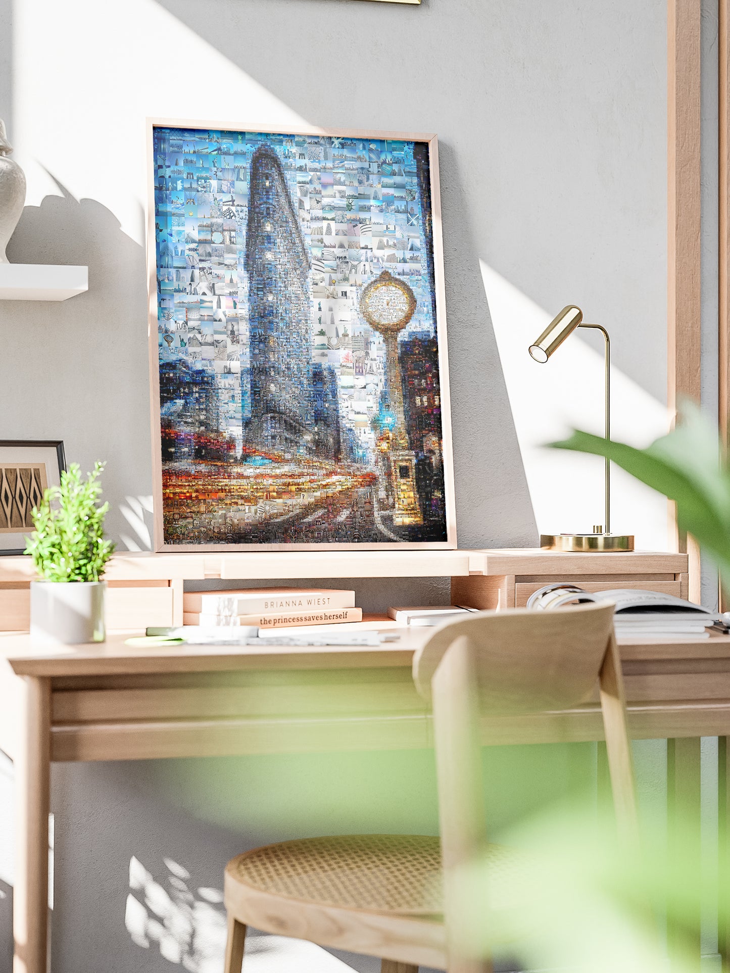 Stunning Mosaic Artwork of Iconic Cityscape - Unique Home Decor for Art Lovers AtelierMosaics