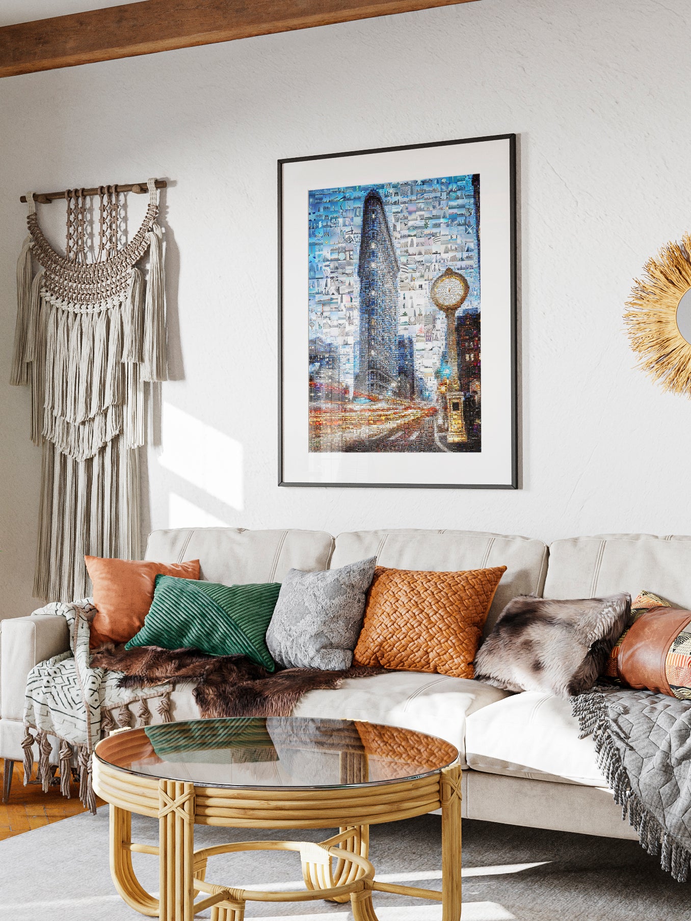 Stunning Mosaic Artwork of Iconic Cityscape - Unique Home Decor for Art Lovers AtelierMosaics