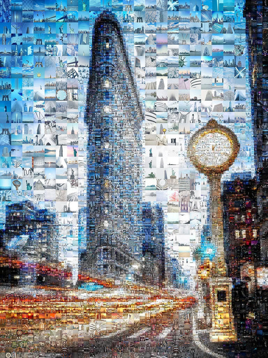 Stunning Mosaic Artwork of Iconic Cityscape - Unique Home Decor for Art Lovers AtelierMosaics