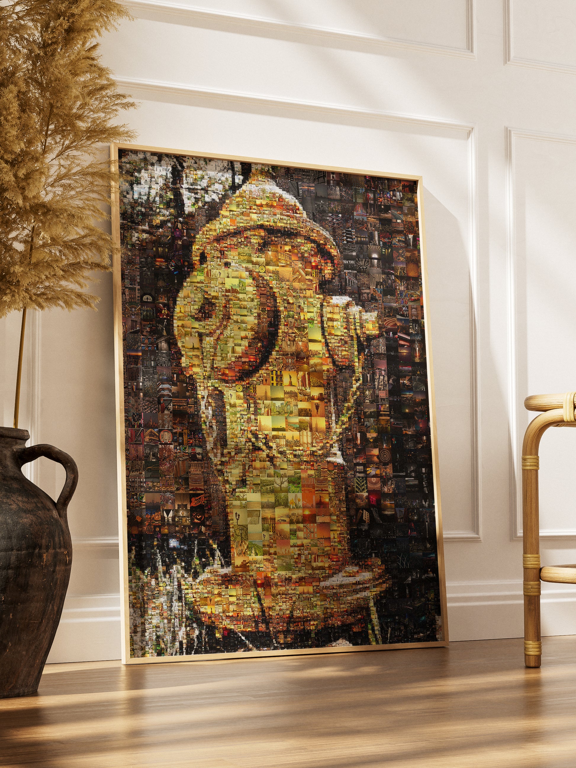 Vibrant Mosaic Art of a Fire Hydrant - Unique Home Decor Piece for Art Lovers AtelierMosaics