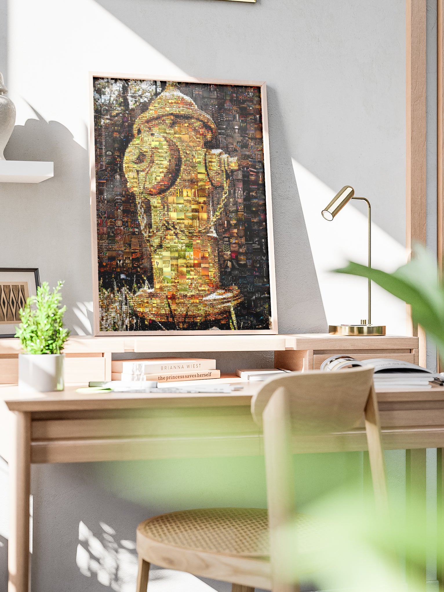 Vibrant Mosaic Art of a Fire Hydrant - Unique Home Decor Piece for Art Lovers AtelierMosaics