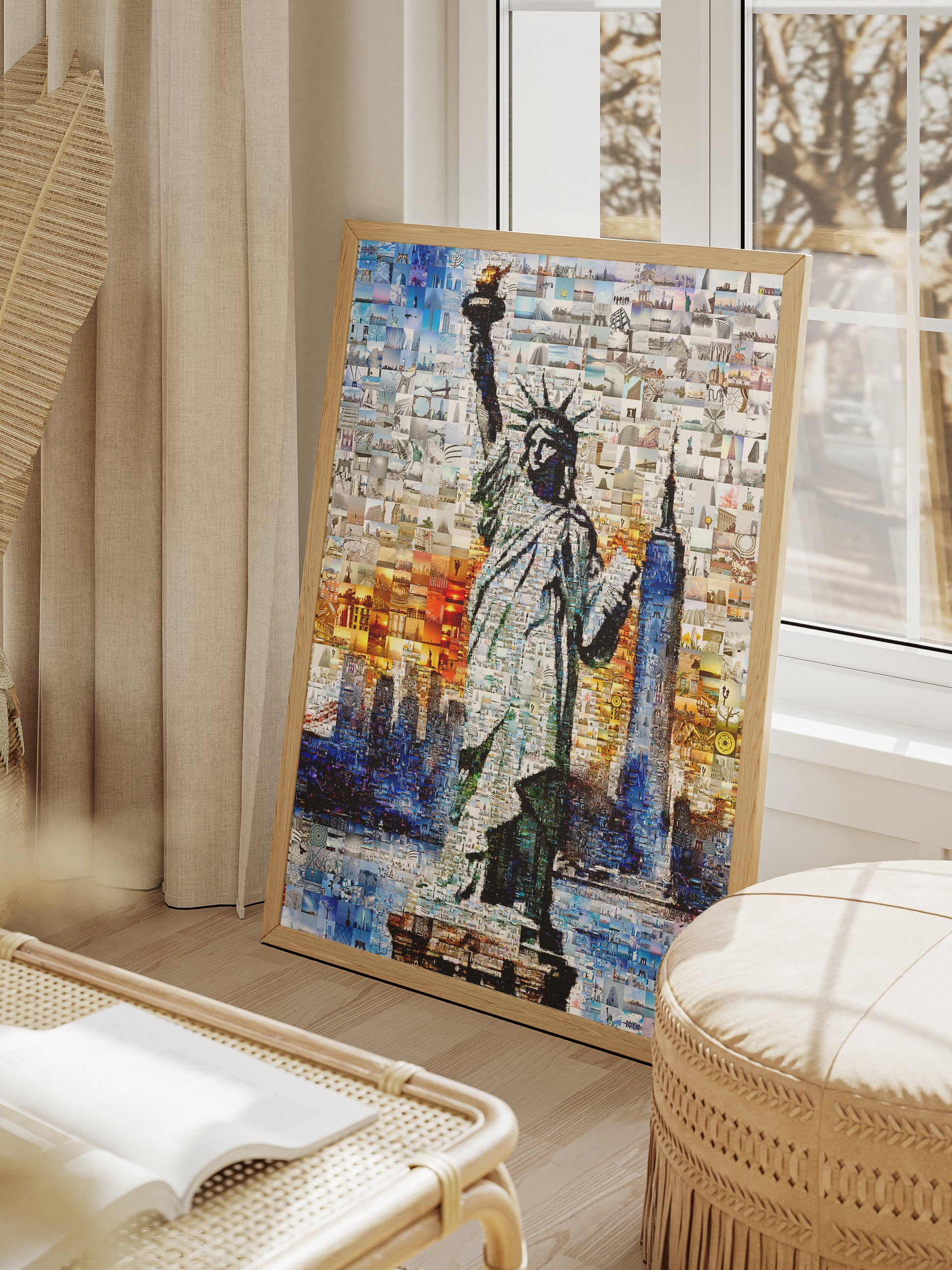 Stunning Liberty Mosaic Artwork - Iconic NYC Landmark in a Unique Collage Design AtelierMosaics
