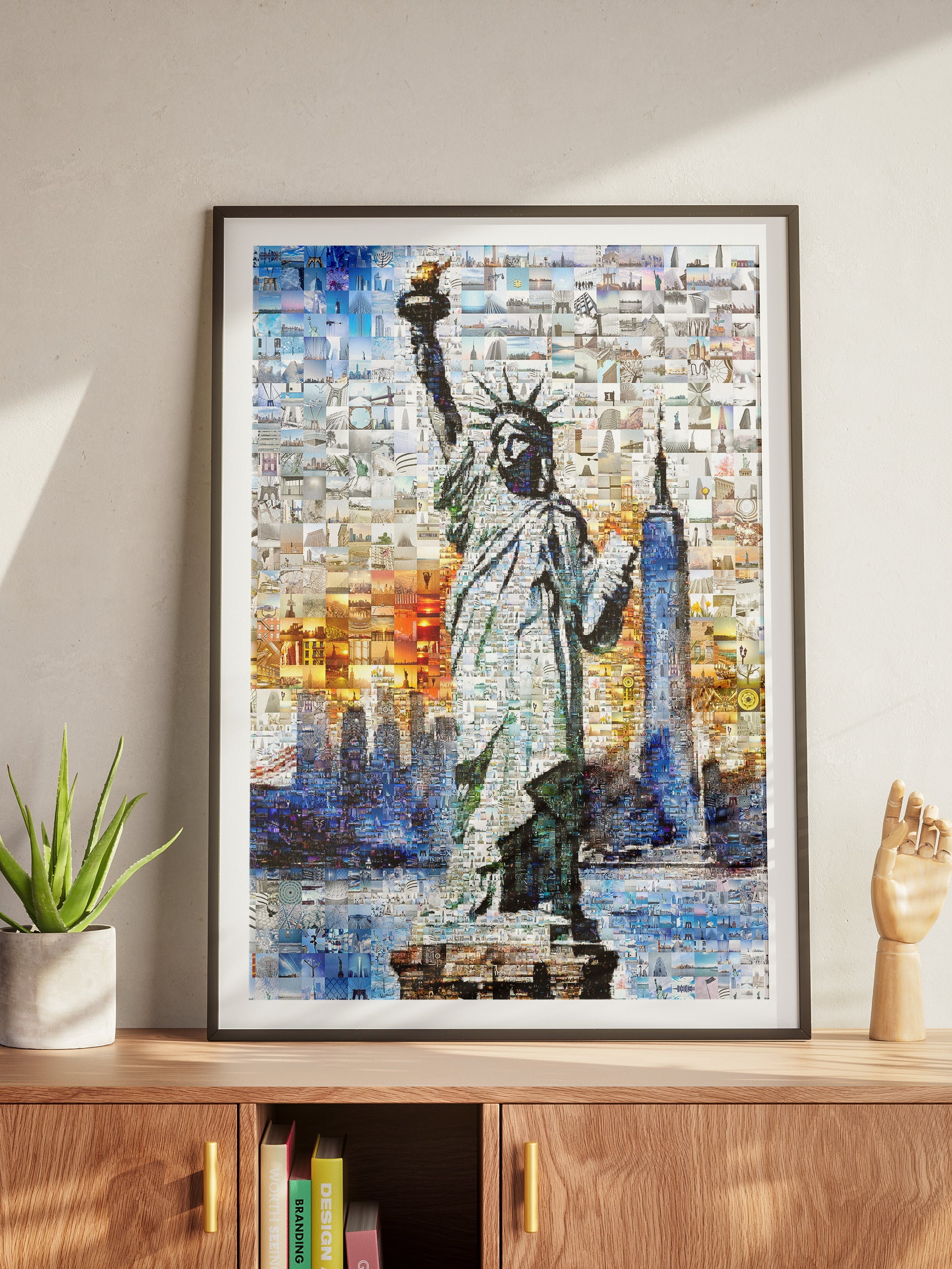 Stunning Liberty Mosaic Artwork - Iconic NYC Landmark in a Unique Collage Design AtelierMosaics