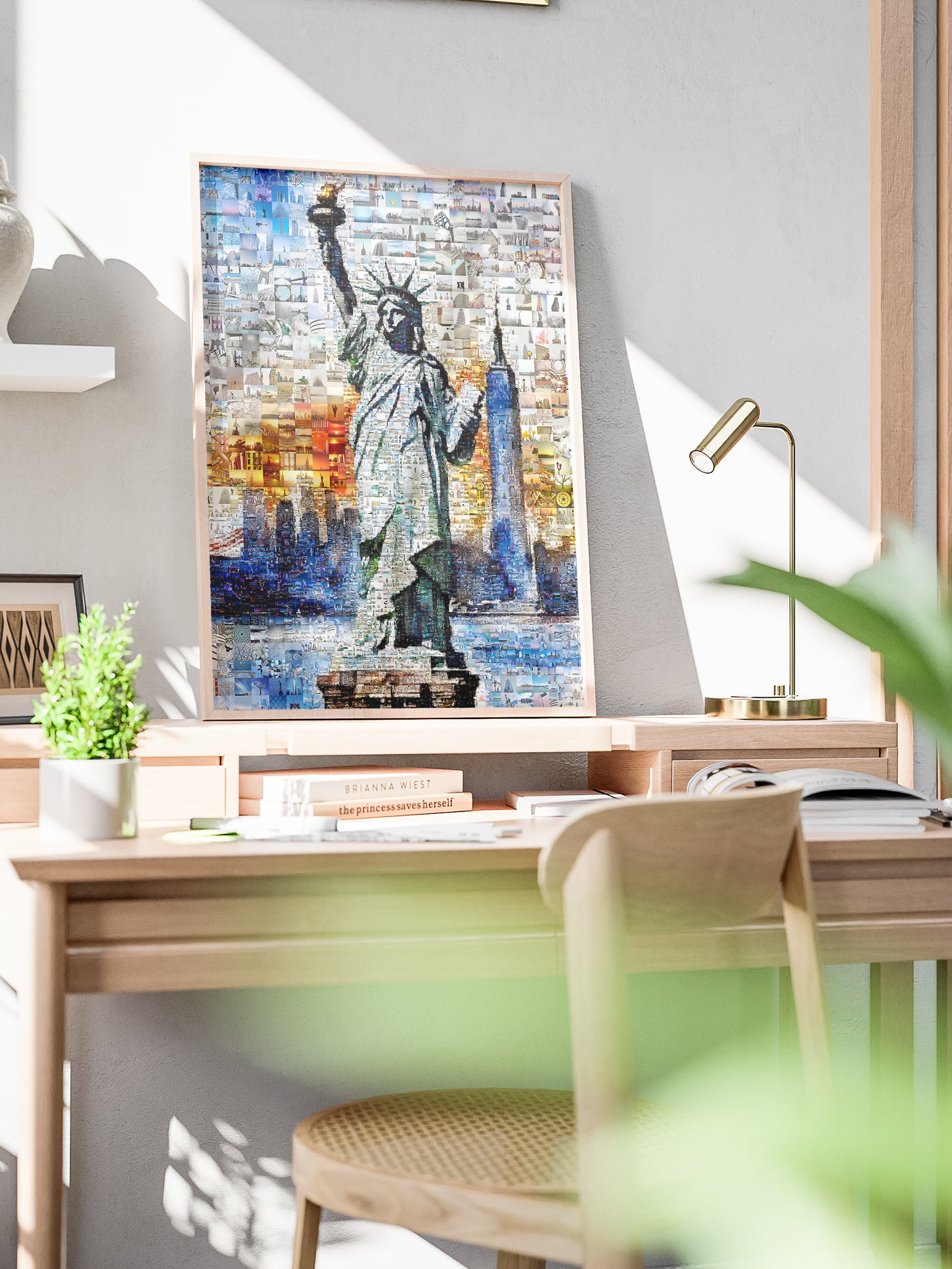 Stunning Liberty Mosaic Artwork - Iconic NYC Landmark in a Unique Collage Design AtelierMosaics