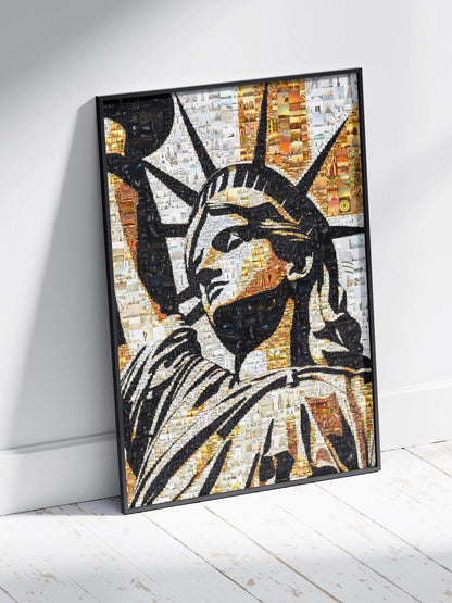 Statue of Liberty Mosaic Art: Unique Wall Decor for Home & Office | Stunning Collectible Art Piece AtelierMosaics
