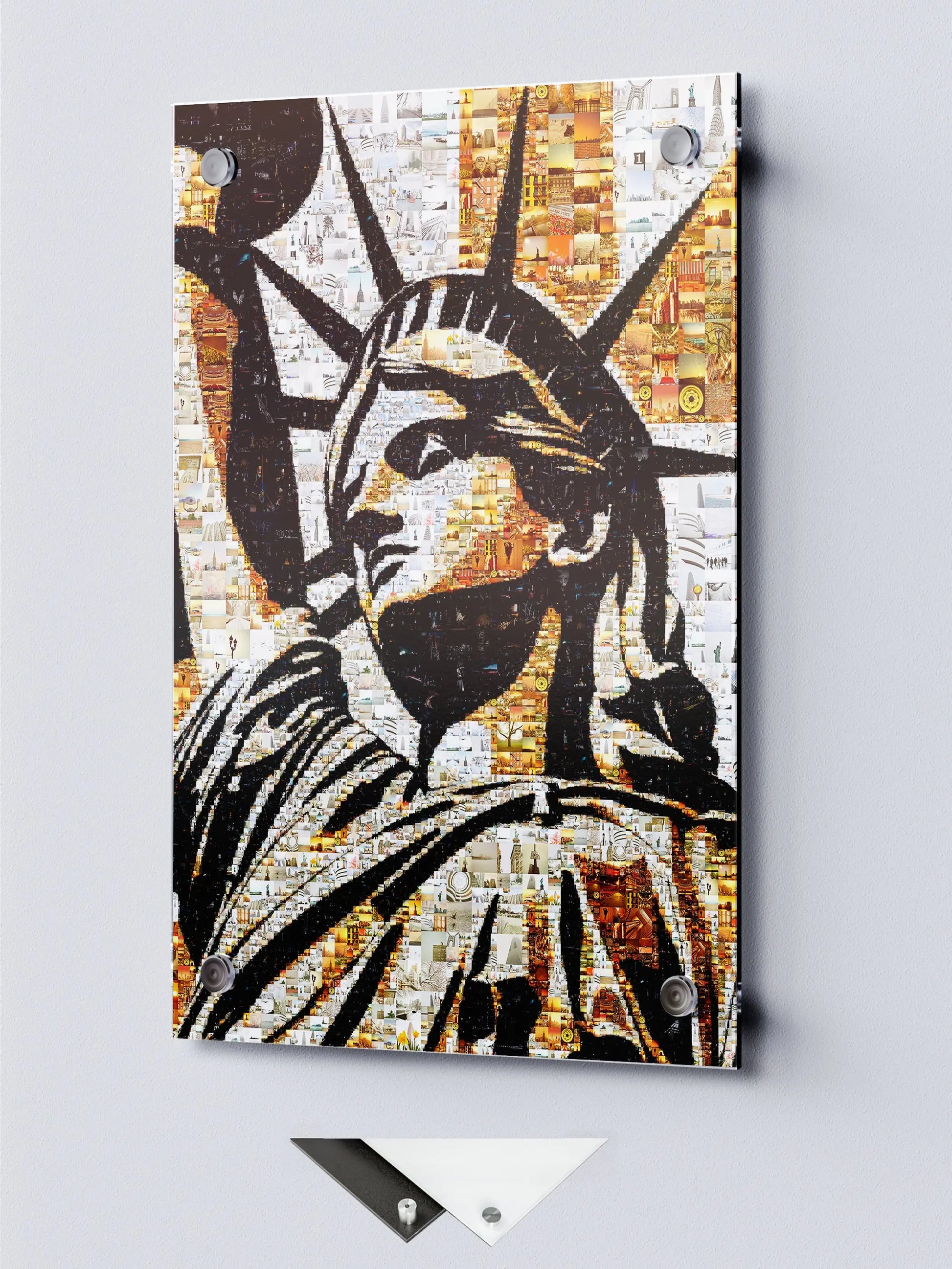 Statue of Liberty Mosaic Art: Unique Wall Decor for Home & Office | Stunning Collectible Art Piece AtelierMosaics