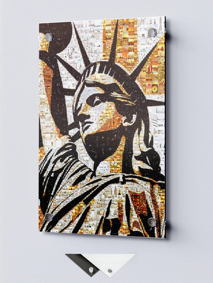 Statue of Liberty Mosaic Art: Unique Wall Decor for Home & Office | Stunning Collectible Art Piece AtelierMosaics