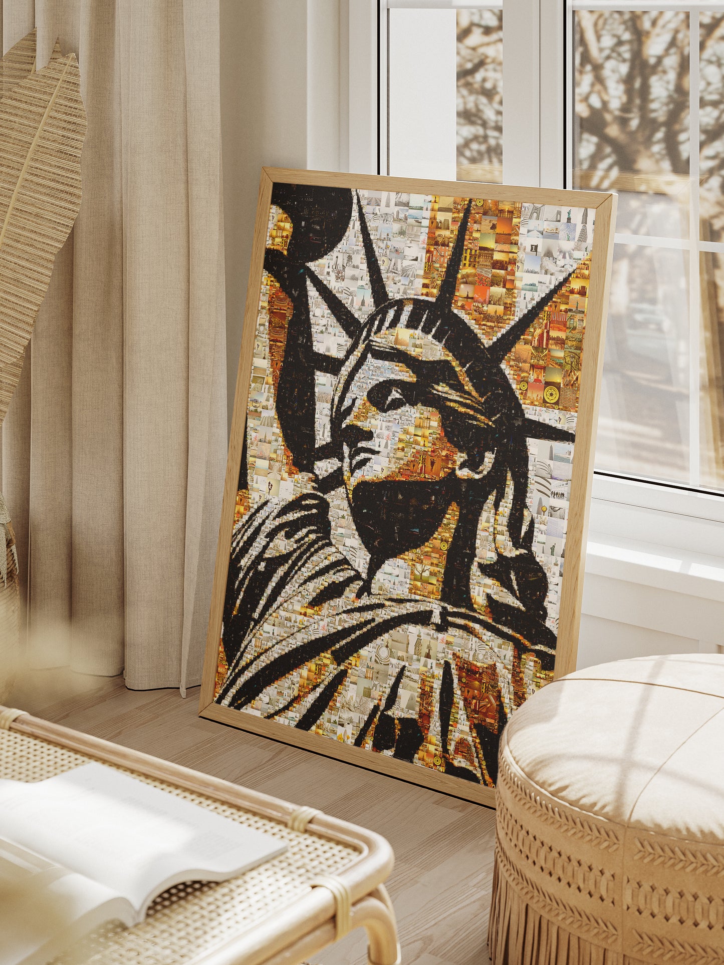 Statue of Liberty Mosaic Art: Unique Wall Decor for Home & Office | Stunning Collectible Art Piece AtelierMosaics