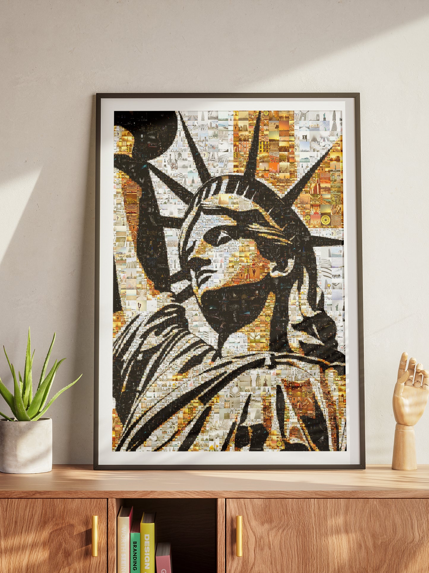 Statue of Liberty Mosaic Art: Unique Wall Decor for Home & Office | Stunning Collectible Art Piece AtelierMosaics