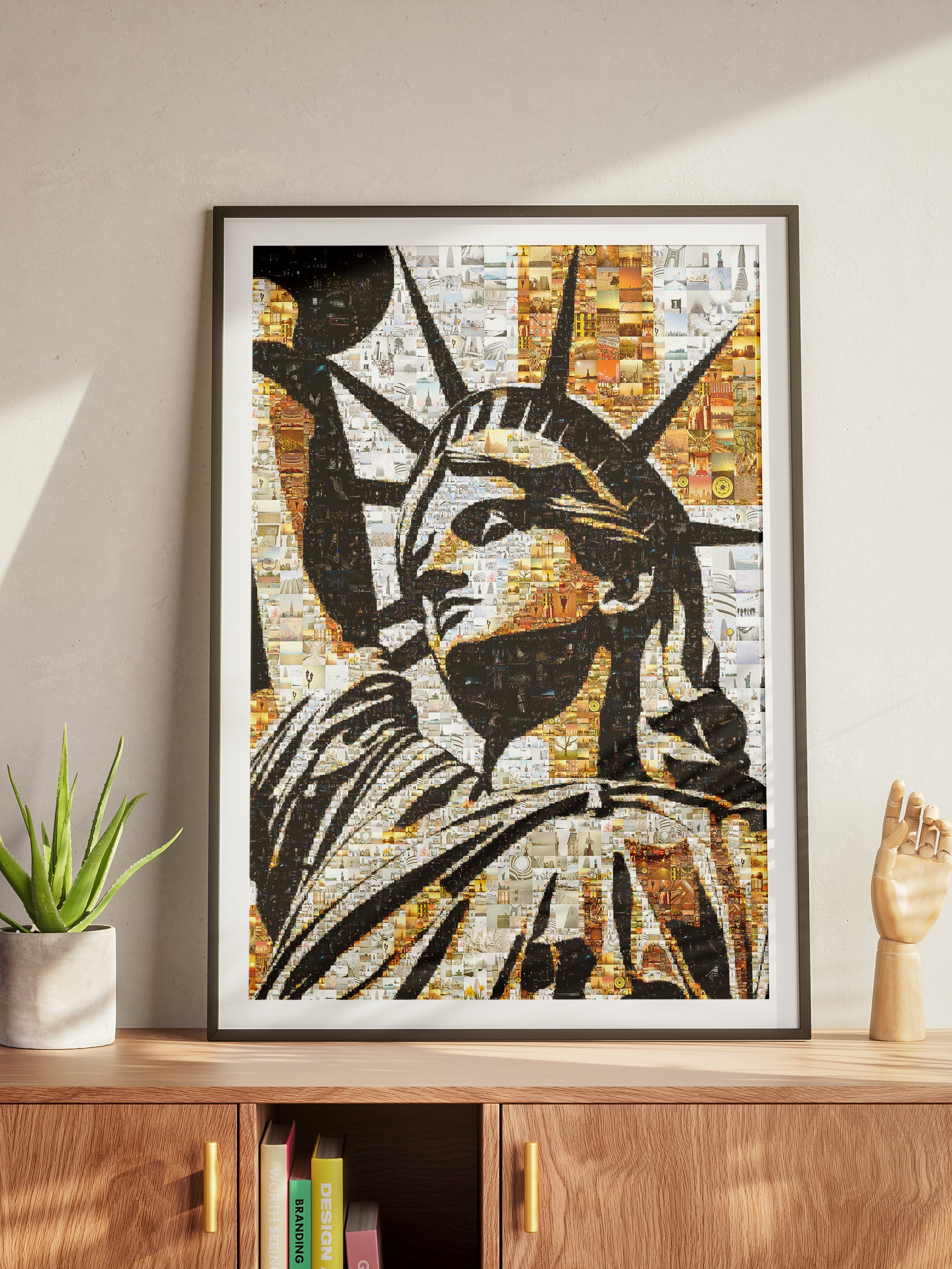 Statue of Liberty Mosaic Art: Unique Wall Decor for Home & Office | Stunning Collectible Art Piece AtelierMosaics