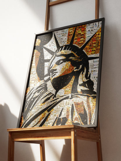 Statue of Liberty Mosaic Art: Unique Wall Decor for Home & Office | Stunning Collectible Art Piece AtelierMosaics