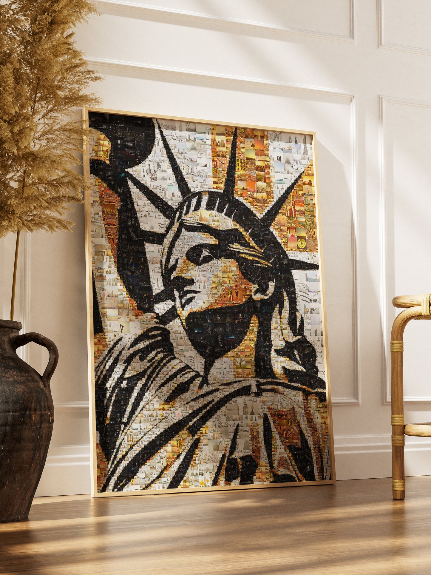 Statue of Liberty Mosaic Art: Unique Wall Decor for Home & Office | Stunning Collectible Art Piece AtelierMosaics