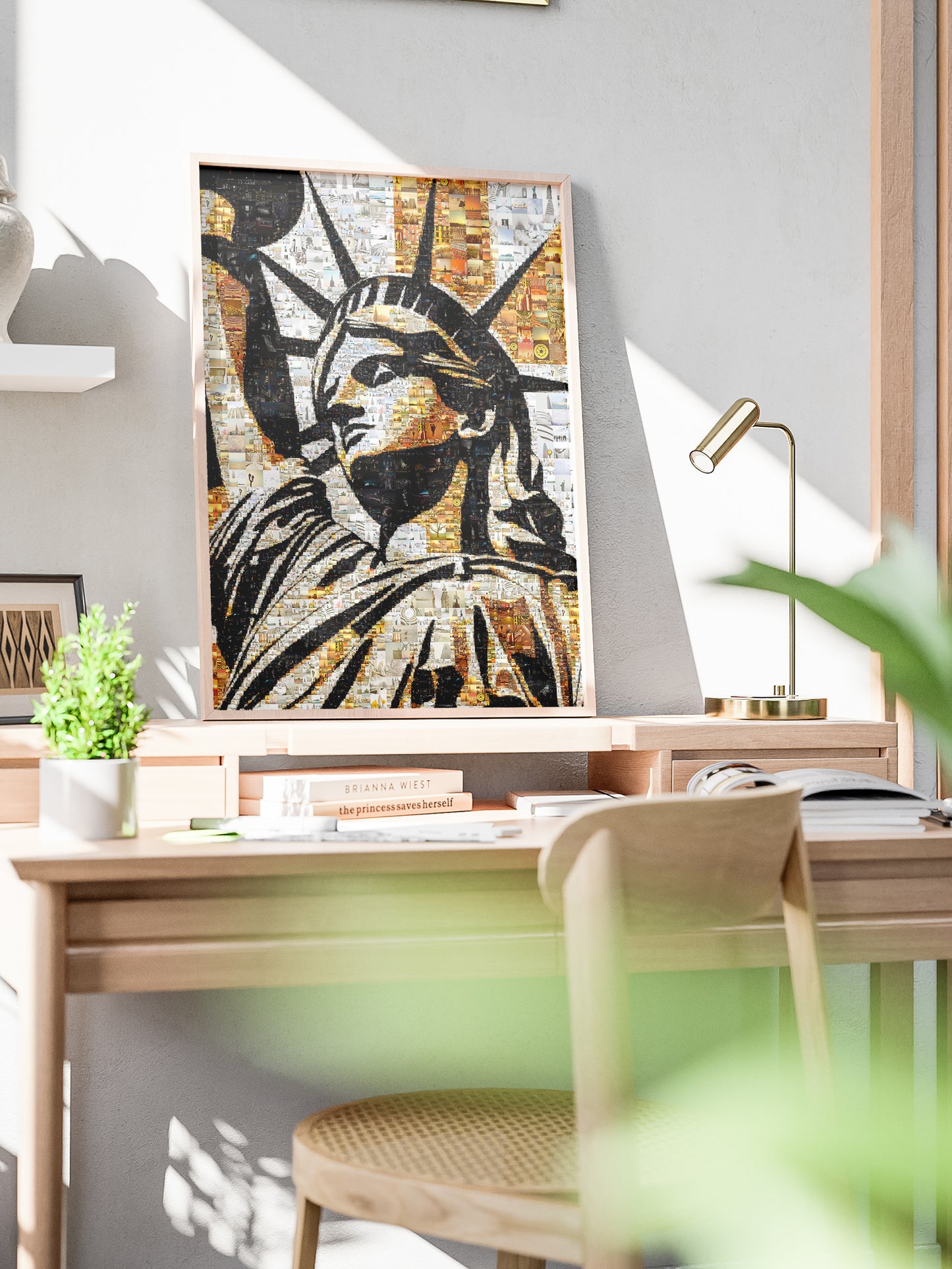 Statue of Liberty Mosaic Art: Unique Wall Decor for Home & Office | Stunning Collectible Art Piece AtelierMosaics