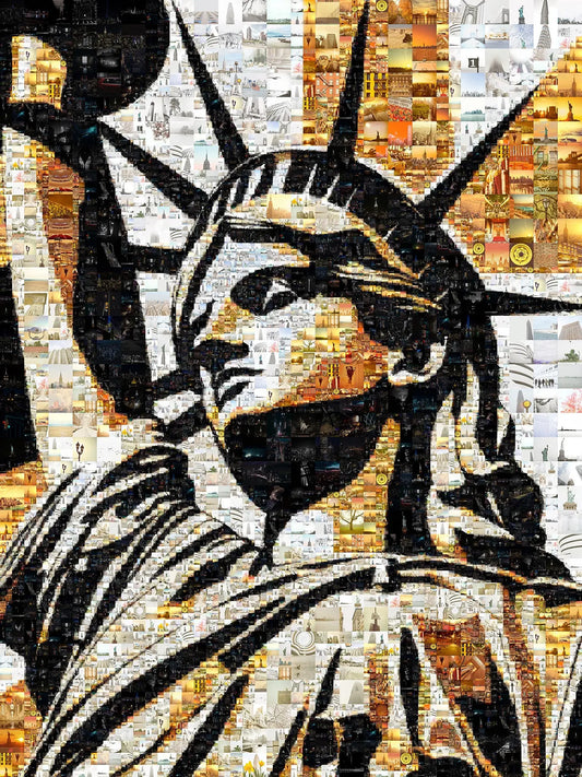 Statue of Liberty Mosaic Art: Unique Wall Decor for Home & Office | Stunning Collectible Art Piece AtelierMosaics