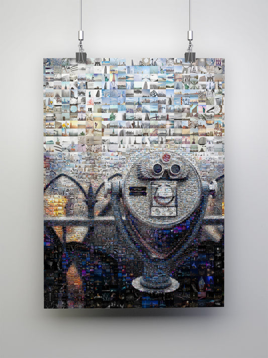 Stunning Urban Mosaic Art - Unique Wall Decor Featuring Iconic Cityscapes and Vivid Imagery