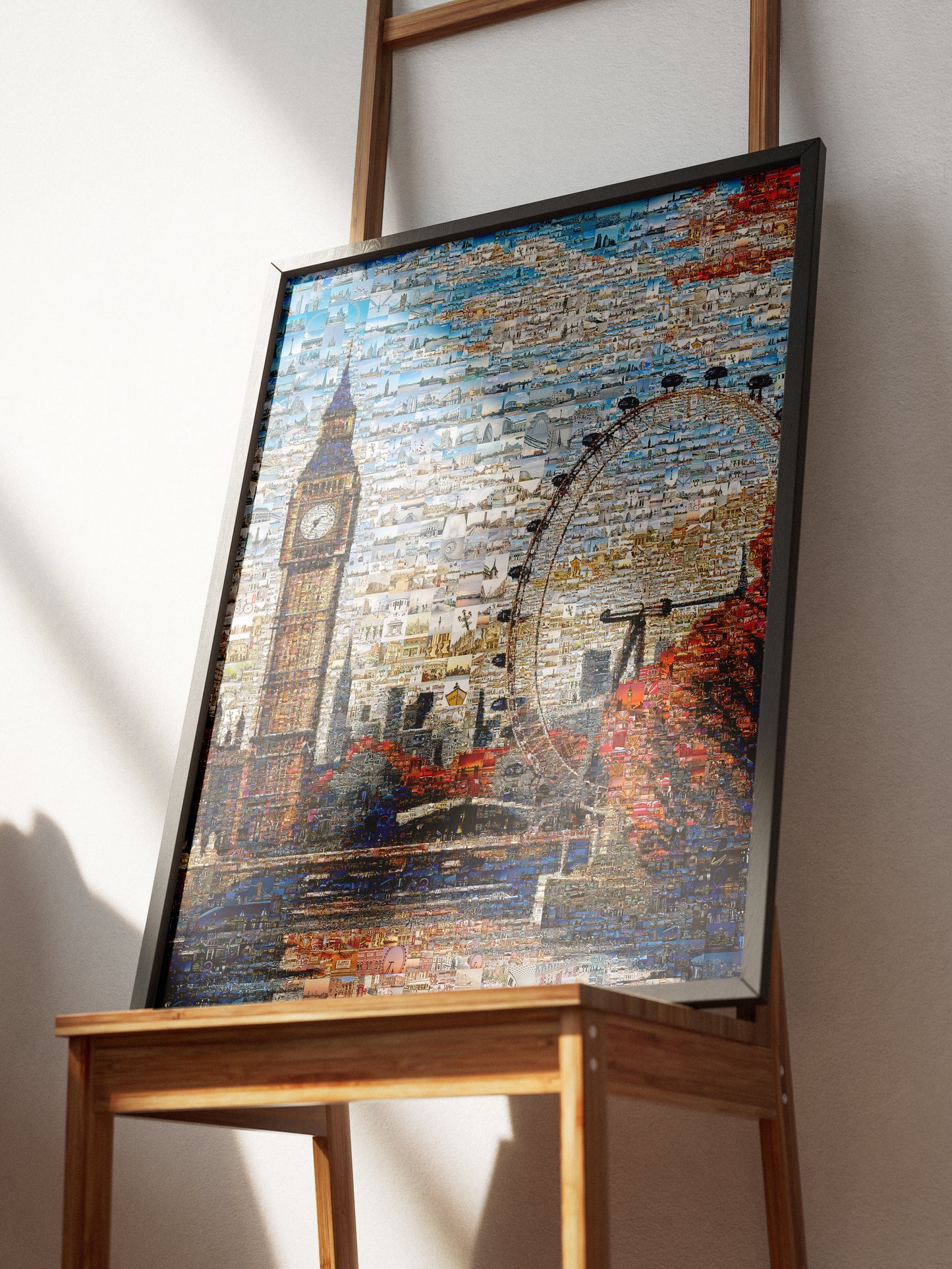 Stunning London Mosaic Artwork - Big Ben & London Eye Collage for Home Decor AtelierMosaics