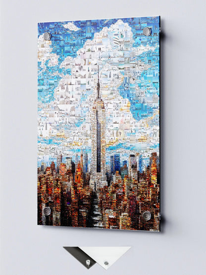 Stunning Mosaic Artwork of New York City Skyline - Unique Wall Art for Home Decor AtelierMosaics