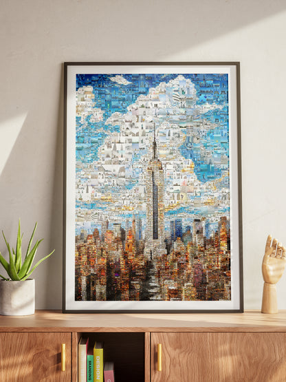 Stunning Mosaic Artwork of New York City Skyline - Unique Wall Art for Home Decor AtelierMosaics