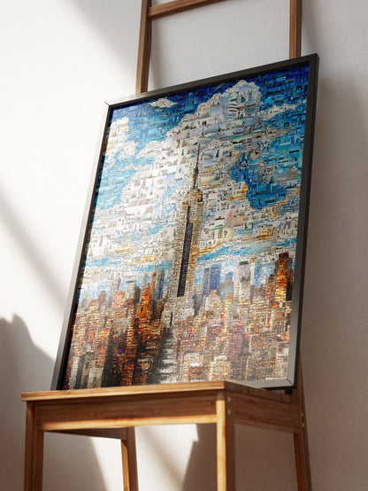 Stunning Mosaic Artwork of New York City Skyline - Unique Wall Art for Home Decor AtelierMosaics