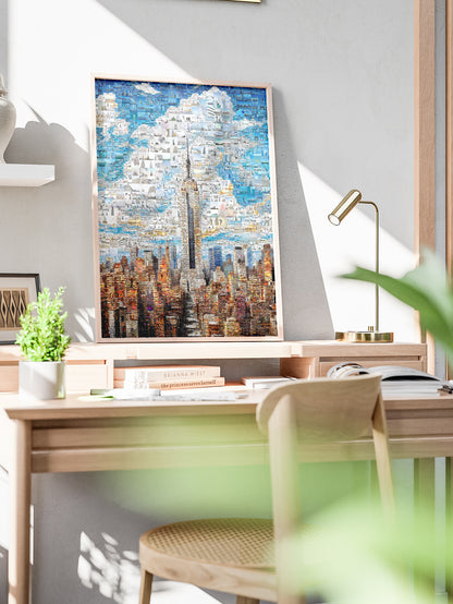 Stunning Mosaic Artwork of New York City Skyline - Unique Wall Art for Home Decor AtelierMosaics