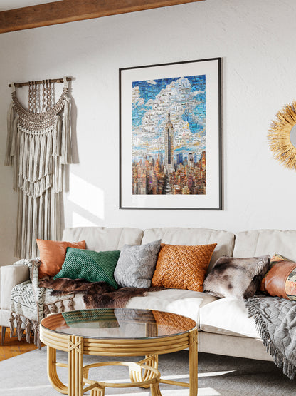 Stunning Mosaic Artwork of New York City Skyline - Unique Wall Art for Home Decor AtelierMosaics