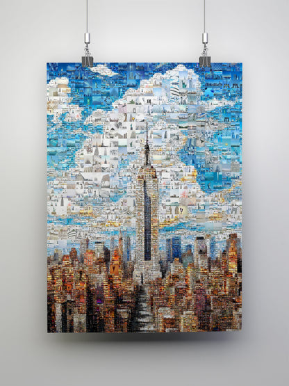 Stunning Mosaic Artwork of New York City Skyline - Unique Wall Art for Home Decor AtelierMosaics