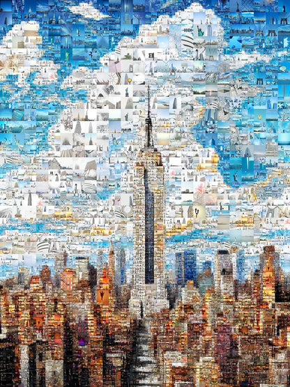 Stunning Mosaic Artwork of New York City Skyline - Unique Wall Art for Home Decor AtelierMosaics
