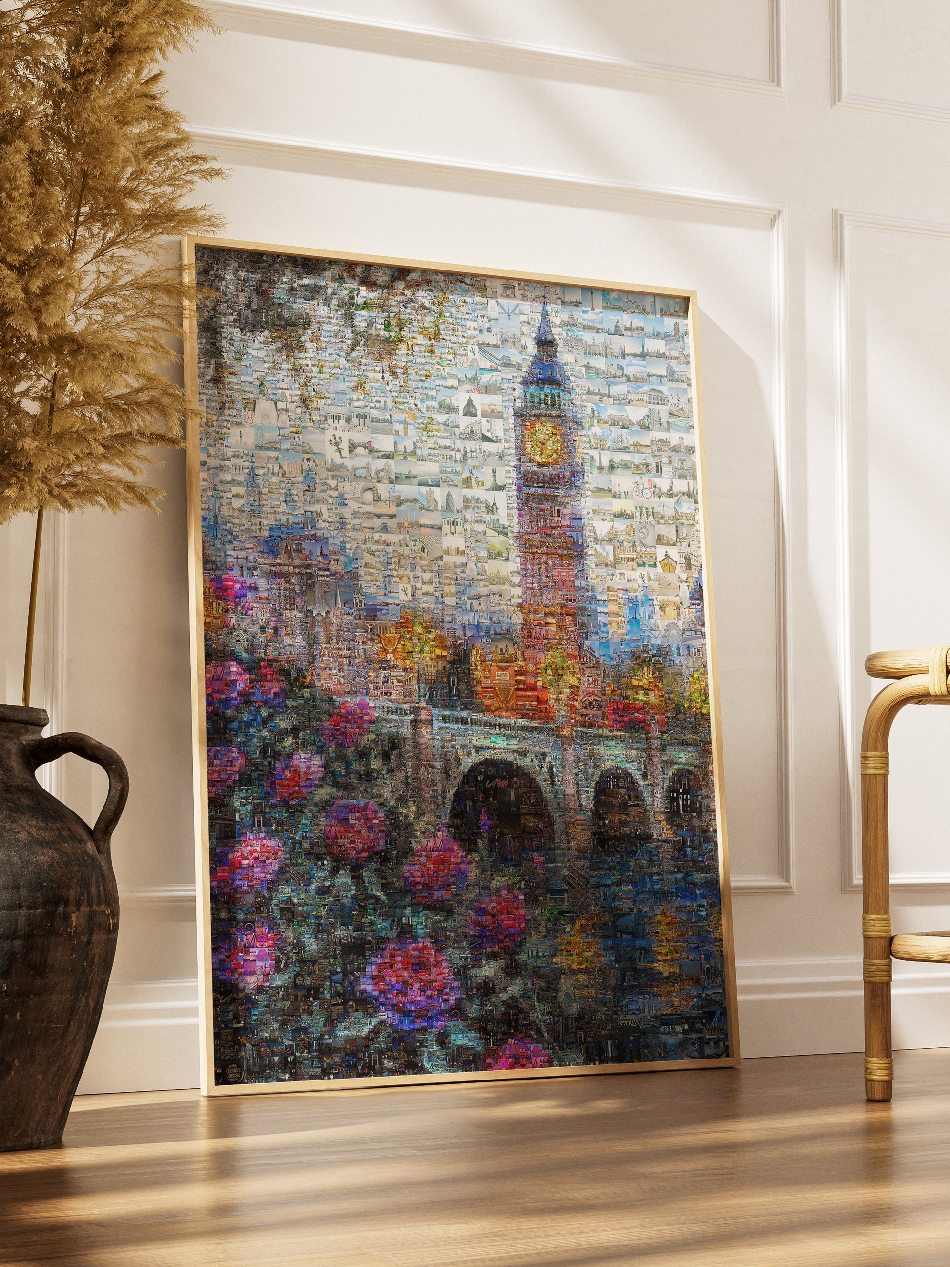 Stunning London Mosaic Artwork Featuring Iconic Landmarks & Vibrant Floral Elements AtelierMosaics
