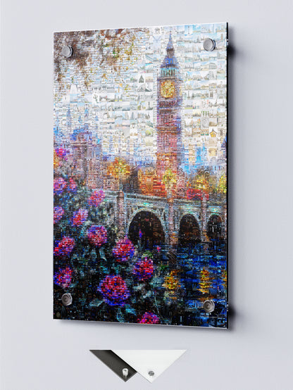 Stunning London Mosaic Artwork Featuring Iconic Landmarks & Vibrant Floral Elements AtelierMosaics