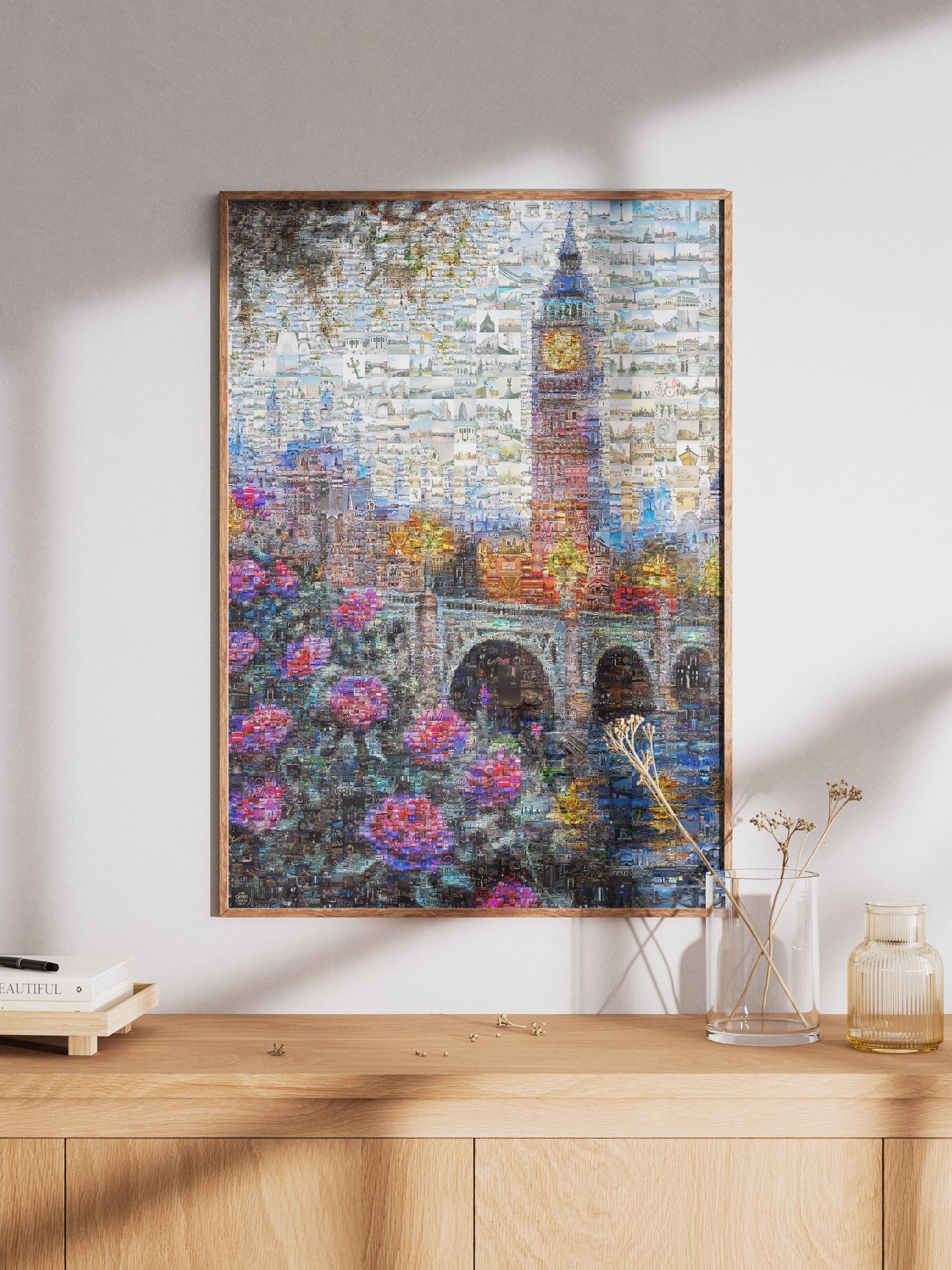 Stunning London Mosaic Artwork Featuring Iconic Landmarks & Vibrant Floral Elements AtelierMosaics