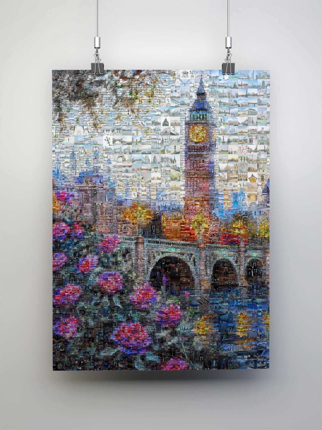 Stunning London Mosaic Artwork Featuring Iconic Landmarks & Vibrant Floral Elements AtelierMosaics