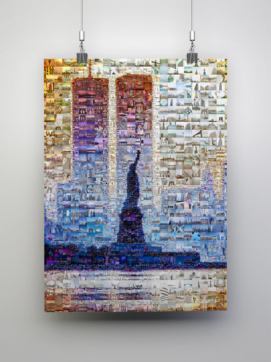 Stunning Mosaic Artwork of Iconic Landmarks - Perfect for Home or Office Decor