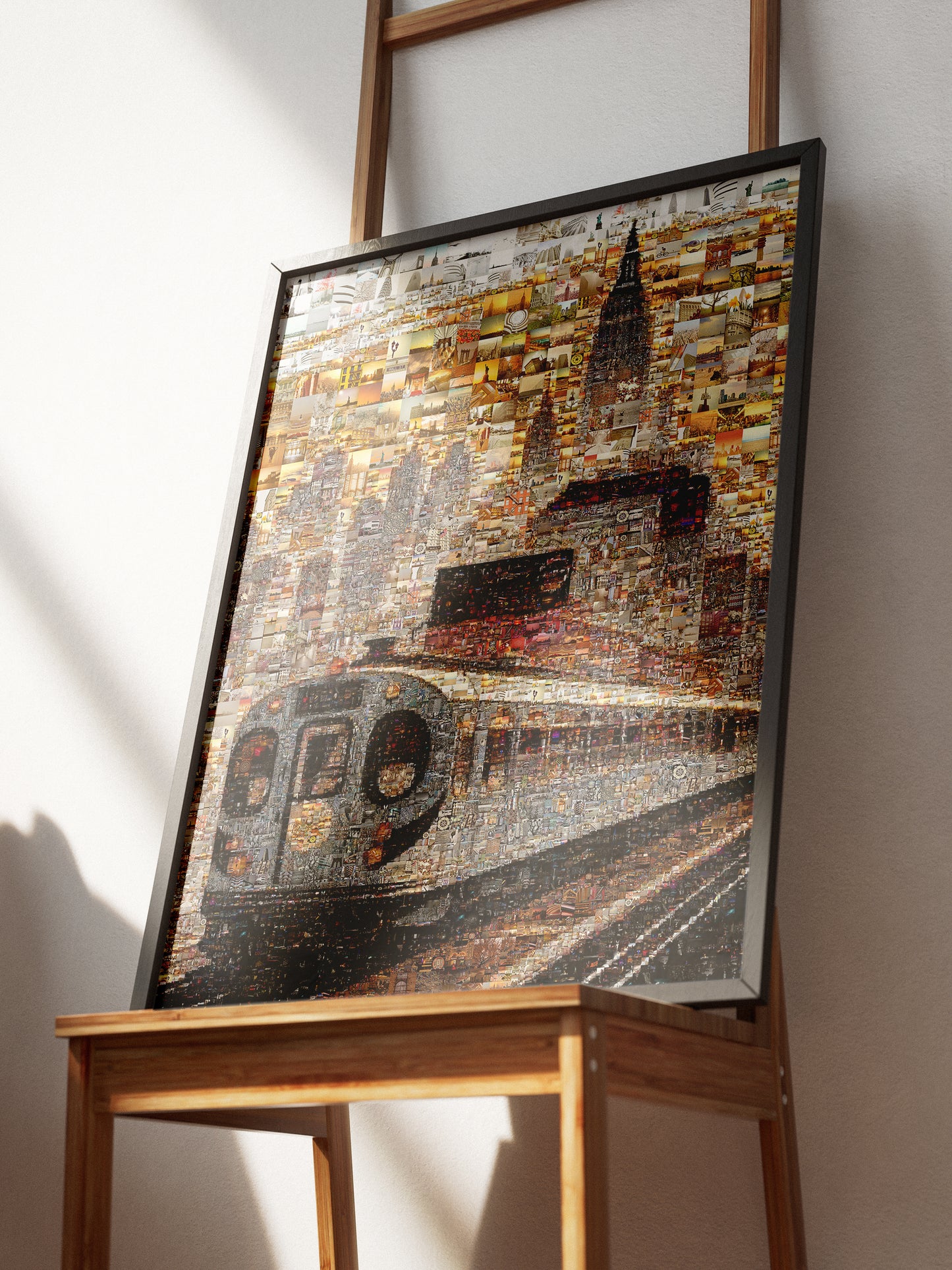 Stunning NYC Mosaic Art: Train and Skyline Collage for Home Decor AtelierMosaics