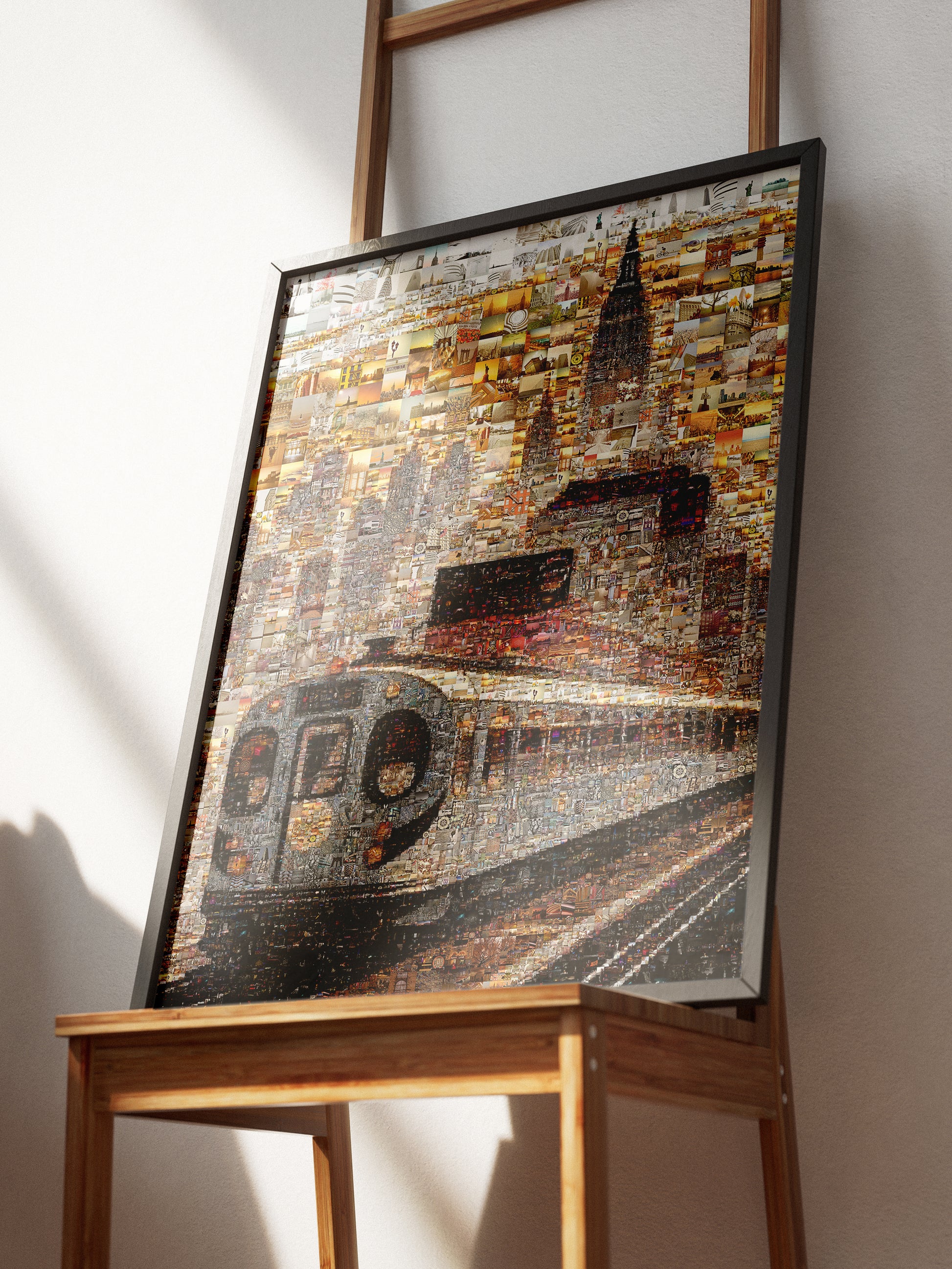 Stunning NYC Mosaic Art: Train and Skyline Collage for Home Decor AtelierMosaics