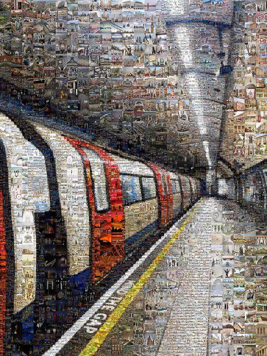 Stunning London Mosaic Artwork - Iconic Tube Station Collage AtelierMosaics