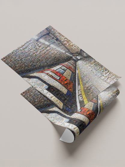Stunning London Mosaic Artwork - Iconic Tube Station Collage AtelierMosaics
