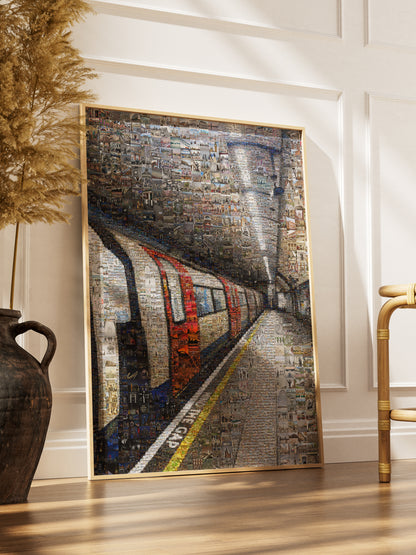 Stunning London Mosaic Artwork - Iconic Tube Station Collage AtelierMosaics