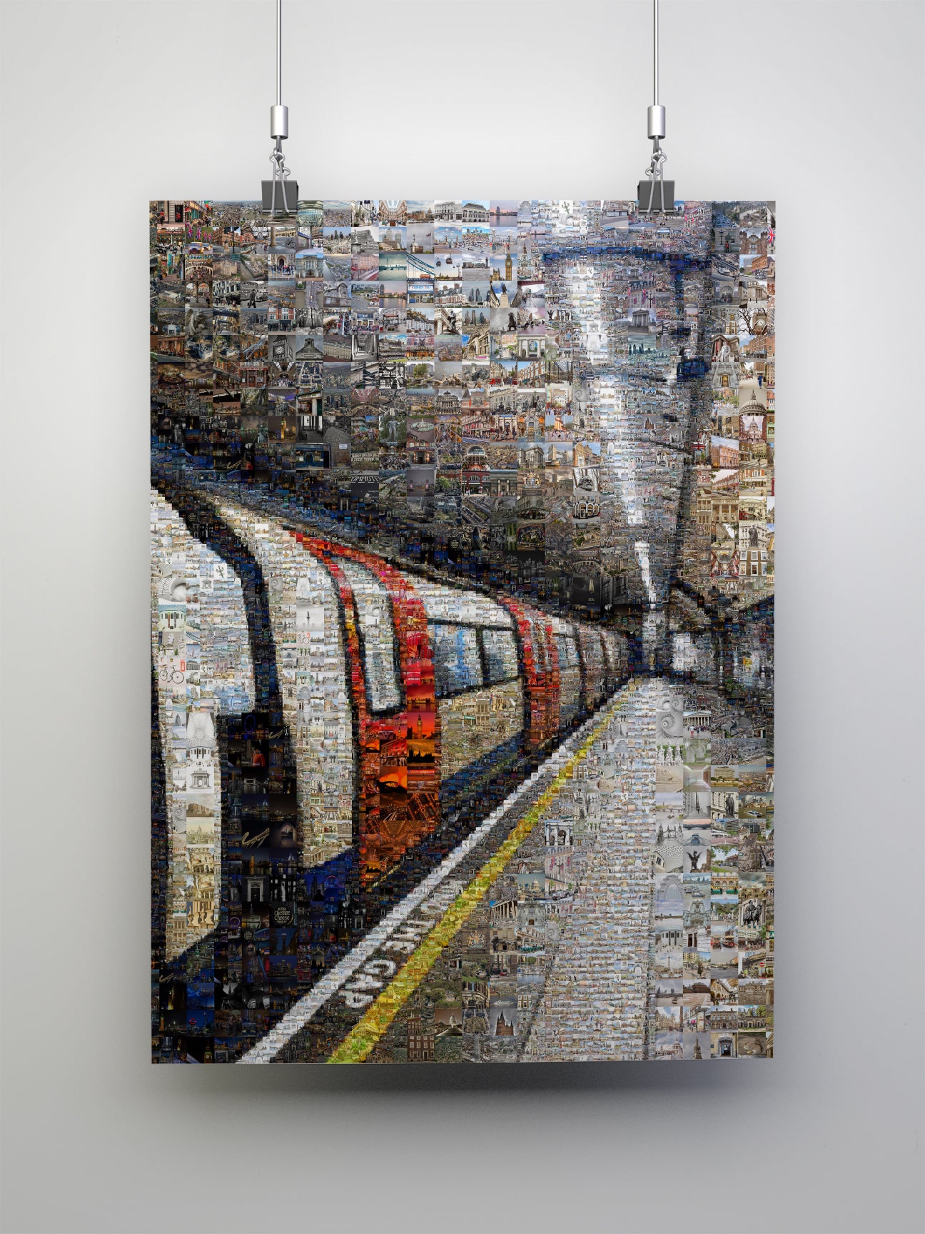 Stunning London Mosaic Artwork - Iconic Tube Station Collage AtelierMosaics