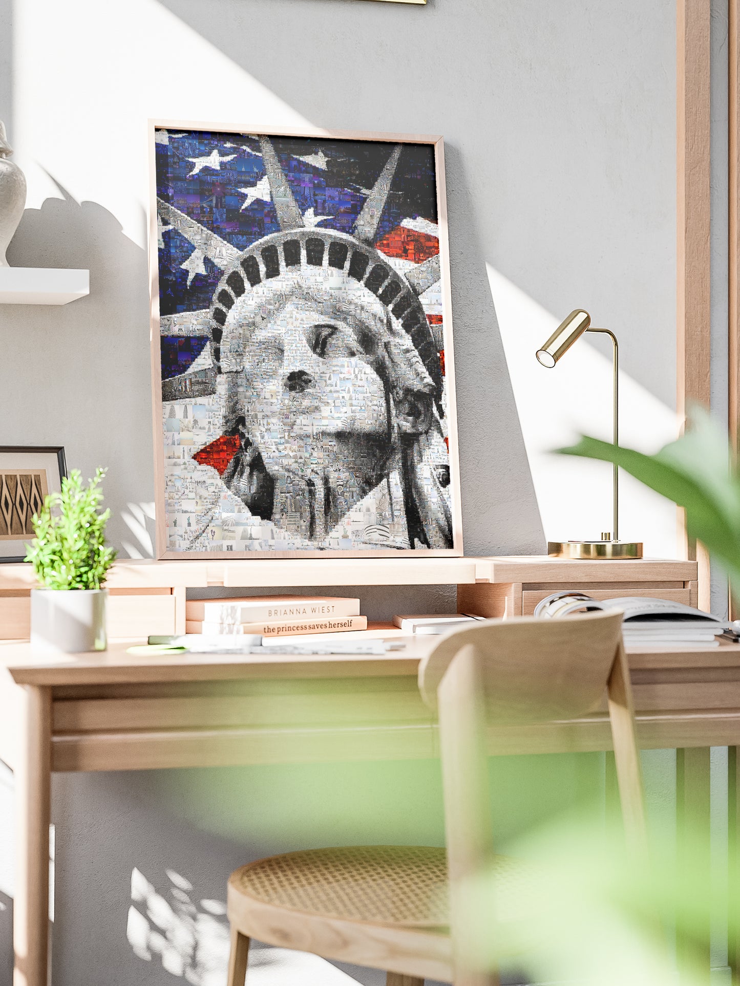 Stunning Mosaic Artwork of the Statue of Liberty - Iconic American Home Decor AtelierMosaics