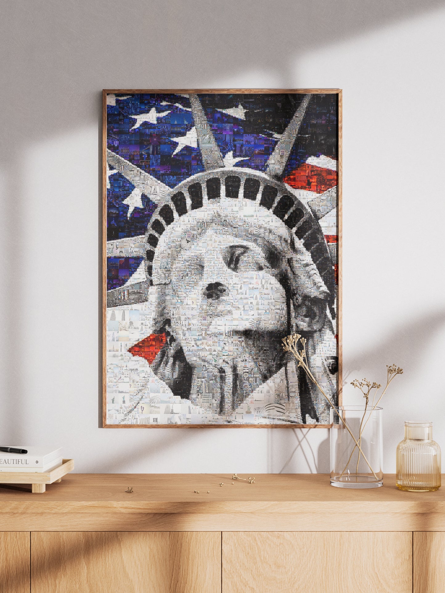 Stunning Mosaic Artwork of the Statue of Liberty - Iconic American Home Decor AtelierMosaics