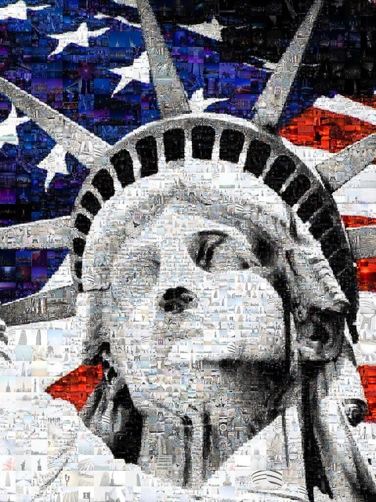 Stunning Mosaic Artwork of the Statue of Liberty - Iconic American Home Decor AtelierMosaics