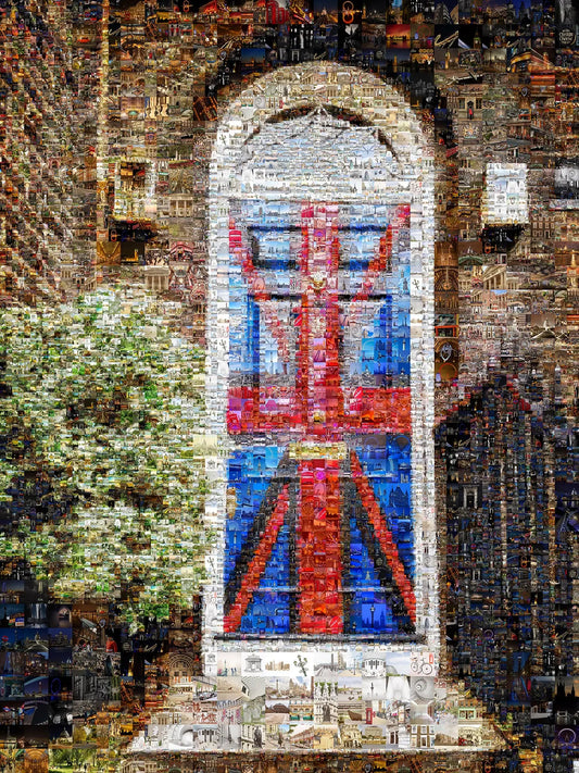 Stunning London Mosaic Artwork Featuring Iconic Union Jack Design - Perfect for Home Decor AtelierMosaics